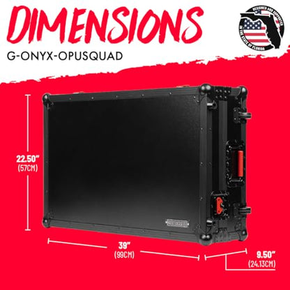 Gator Cases ONYX Series Flight Case with Platform Designed for Pioneer DJ OPUS-QUAD with Reccessed Twist Latches and Rubber-Gripped Handles (G-ONYX-OPUSQUAD) - style: Pioneer Dj Opus-quad