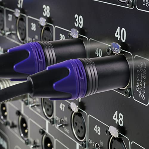 XLR Splitter, Balanced XLR Y Splitter Cable Male to 2 Female 1ft | Balanced Audio Splitter for Microphone, Oxygen-Free Copper, PVC Jacket - size: 1ft, style: Male to 2 Female XLR