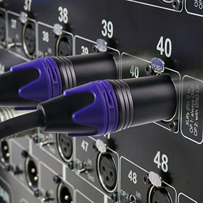 XLR Splitter, Balanced XLR Y Splitter Cable Male to 2 Female 1ft | Balanced Audio Splitter for Microphone, Oxygen-Free Copper, PVC Jacket - size: 1ft, style: Male to 2 Female XLR