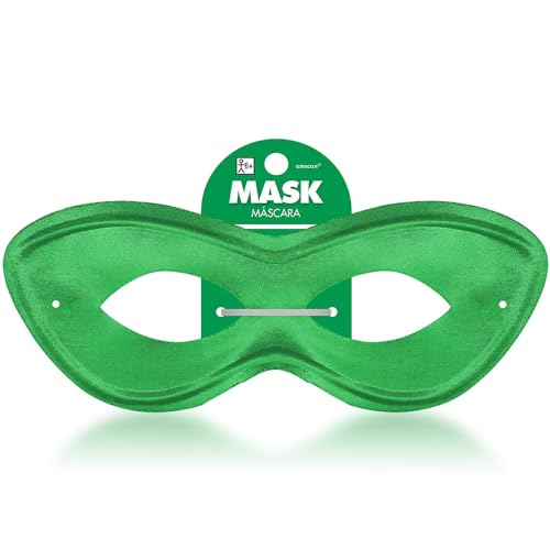 Green Super Hero Fabric Eye Mask - 2.87" x 8.25" - Durable, Comfortable & Perfect Fit - Ideal for Parties, Cosplay & More - color: Green