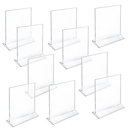 Azar 142715 8-1/2-Inch W by 11-Inch H Top-Load Acrylic Sign Holder, 10-Piece Set - size: 8.5 in W x 11in H Vertical