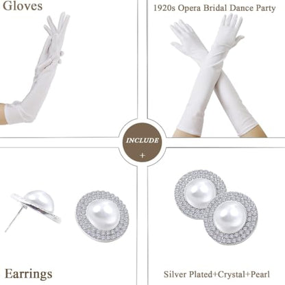 12" Short Big Curly Wavy Wigs for Women Cosplay Layered Platinum Blonde Wig | Halloween Costume Set with Platinum Blonde Wig+Stud Earrings+White Gloves Accessories Coser Party Prom Synthetic Hair - color: Platinum Blond+Set