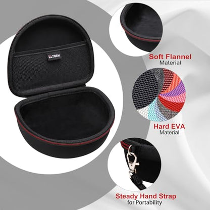 Case for Beats Studio Pro/Solo 4/Studio3/Solo3 Wireless Headphone Red | Hard Carrying Travel Case for Beats Studio Pro/Solo 4/Studio3/Solo3 Wireless Headphone - color: Red