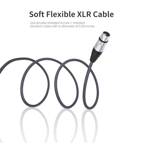 1FT 5Pin XLR Male to Female DMX512 Cable,DMX-512 XLR 5 Pin Male to 5 Pin Female DMX Lighting Cable 5Pin DMX Male to female-2Pack - size: 1Feet