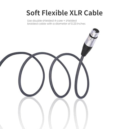 1FT 5Pin XLR Male to Female DMX512 Cable,DMX-512 XLR 5 Pin Male to 5 Pin Female DMX Lighting Cable 5Pin DMX Male to female-2Pack - size: 1Feet