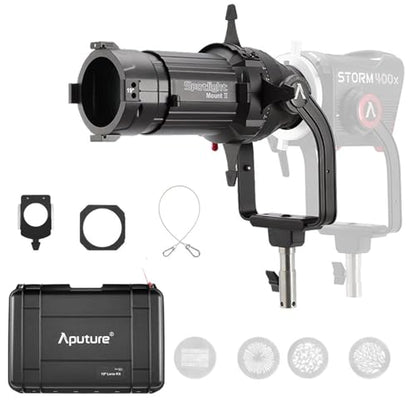 Aputure Spotlight Mount II 19° Lens Kit Compatible with Storm 400x 700x | Ellipsoidal Projection Lens Modifier for Amaran Halo 600x, 300x 200x and Ray 360c 660c Bowens Mount LED Light Under of 800W - size: 19º Lens Kit