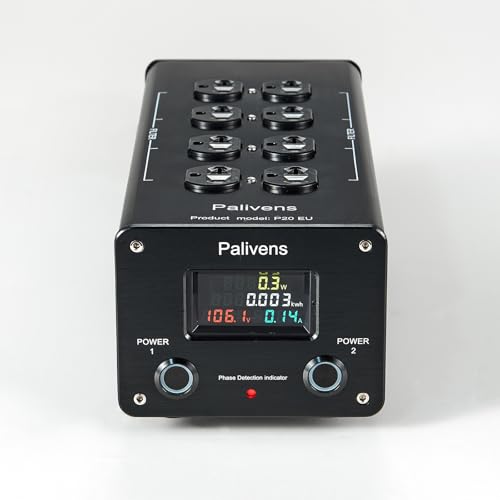 AC Power Filter 8 Ways Power Conditioner with LED Display for HiFi