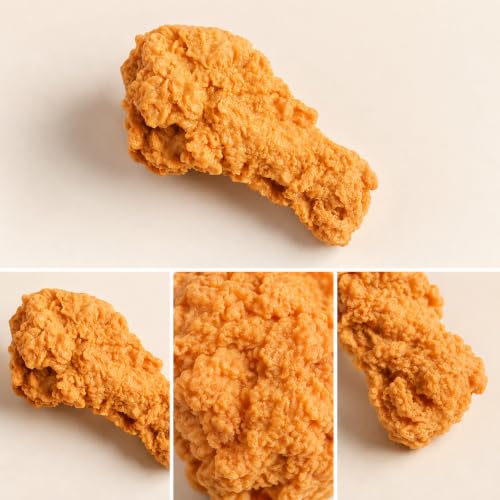 5 Pcs Simulated Chicken Legs Fake Food Model Simulated Model Lifelike Fake Fried Chicken Kitchen Home Party Decoration Display Photography Props