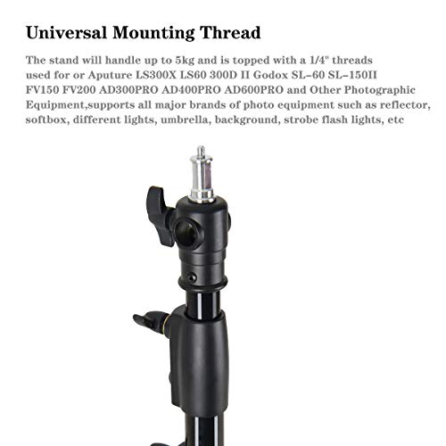Godox 149 Inches Heavy Duty Aluminum Photography Light Tripod Stand for Aputure Ls60W 300D II Godox SL-60W SL-150II FV150 FV200 AD300PRO AD400PRO Studio Photography Lighting | Compatible with Aputure 200D 300D Godox SL60W SL150WII AD300Pro AD400Pro Studio
