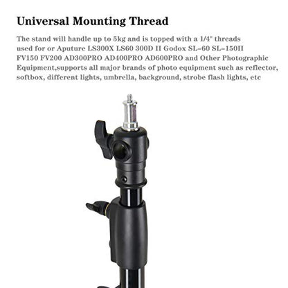 Godox 149 Inches Heavy Duty Aluminum Photography Light Tripod Stand for Aputure Ls60W 300D II Godox SL-60W SL-150II FV150 FV200 AD300PRO AD400PRO Studio Photography Lighting - size: 149 Inches