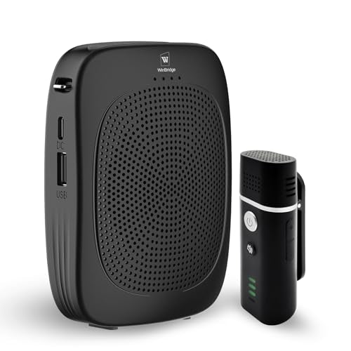Bluetooth Voice Amplifier with Wireless Lavalier Lapel Mic for Teachers