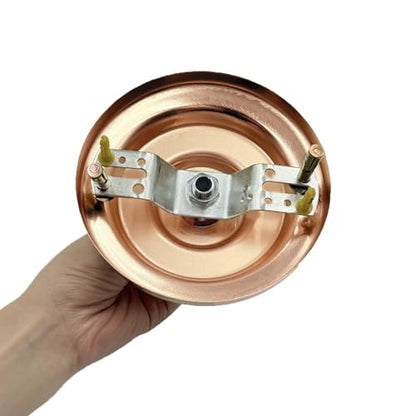 KC&KST 5" Ceiling Light Cover Plate Canopy Kit - Heavy Duty, Black Steel Cover for Chandelier/Pendant/Swag Light, Includes Loop, Cross Bar and Mounting Screws (French Gold) - color: French gold