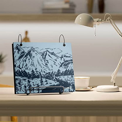 Gone For a Run BibFOLIO Race Bib Album - Mountain Sketch - 9.5x8 | Wood Cover, Twist Cable Rings, Race Bib Holder, Holds Up to 100 Bibs, Includes 12 Vinyl Sleeves, Marathon Runner Gift - color: Mountain Sketch