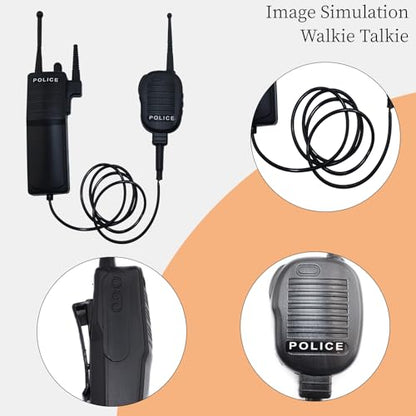 10 Pcs/2 Set Police Costume Accessories for Theme Party Halloween | Cop Costume with Police Hat Walkie Talkies Badge Sunglasses Officer Theater Dress Up