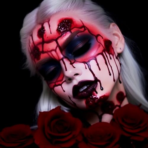 UCANBE 3PCS Halloween Dripping Fake Blood Makeup Kit Realistic Blood Drops Body Paint Washable Fake Blood Set For Zombie Vampire Clown Monster Clothes Costume Cosplay SFX Special Effects Makeup 90ML - color: Set1