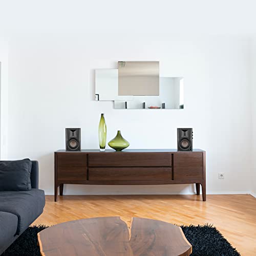 HiVi-Swans D200 Bluetooth Powered Bookshelf Speakers - Studio Monitor Speakers - Computer Speakers for TV/Turntable/PC/Monitor - 5 Inch Near Field 260w RMS - Wood Grain - style: D200