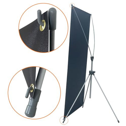 Custom banner 24"x78" including Adjustable X Banner Stand and Banner Printing with Travel Bag，Portable Retractable Banner for Exhibitions 、Advertising、 Events - size: 24"x78"