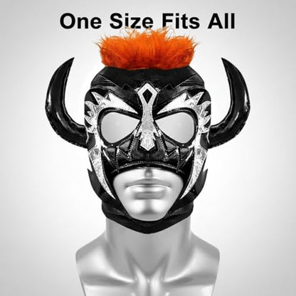 Artisans Bazaar Mexican Custume Wear Masks Luchador Mexicano Wrestling Masks Foamy Material for Men & Women Lucha Libre Adult - style: Psicosis Negro