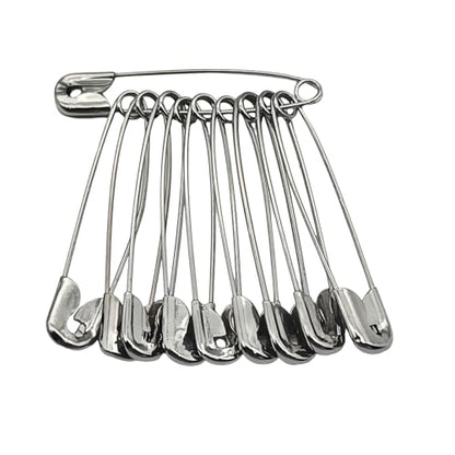 250 Pieces 6 Different Sizes Safety Pins Large and Small Safety Pins Durable, Rust-Resistant for Art Craft Sewing Jewelry Making Home Office Supplies (Silvery) - color: Silvery