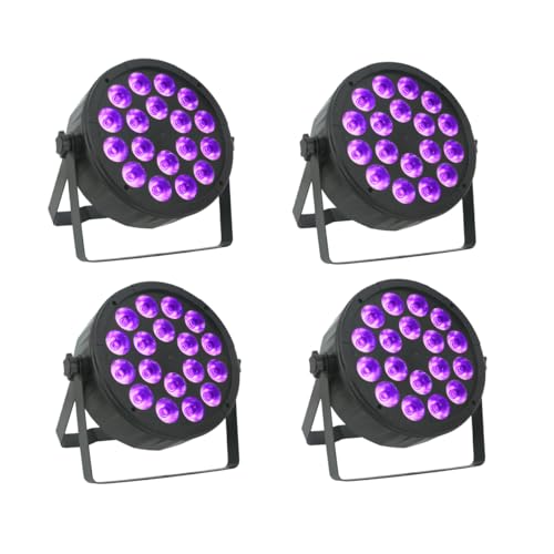4PCS 180 W Stage Par Lights, RGBW 4-in-1 LED Par Can Light with DMX512 Sound Controlled Uplights, Stage Lights for Parties Wedding Festival Events Church