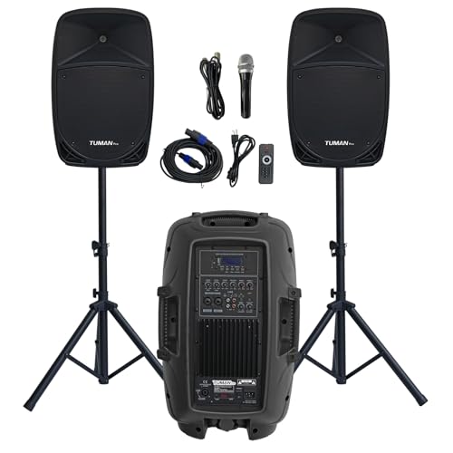 Dual 12 Inch 1000W High Powered PA Speaker System