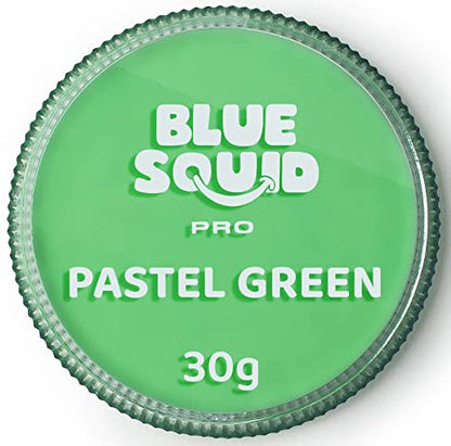 Blue Squid Face Paint Water Based Single Cake Professional Face Paint & Body Paint - Water Activated, Kids Adults Face Painting for Costume, Halloween Makeup, Cosplay - Pastel Green Face Paint 30g - color: Pastel Green 30g