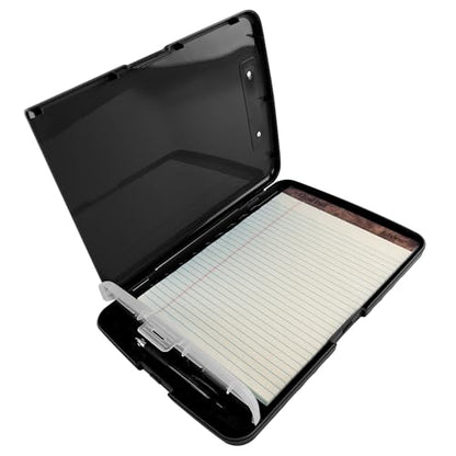Super Z Outlet Slim Plastic Nursing RN Style Lightweight Coaches Clipboard with Open Foldable Storage, Classroom Teacher College Size (9.5" x 14") (Black, 9.5" x 14") (Pack of 3) - color: Black, size: 9.5" x 14" (Pack of 3)
