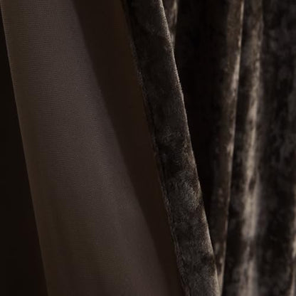 Brown Velvet Curtains 84 inches Long Luxury Back Tab Thermal Insulated Room Darkening Window Drapes for Living Room/Bedroom, W52 x L84, 2 Panels - color: Chocolate, size: 52"W x 84"L (Pack of 2)