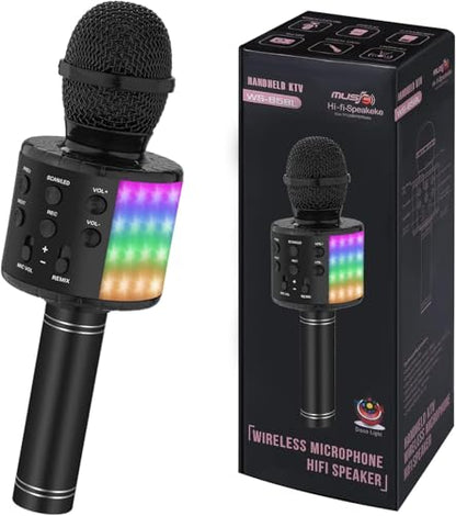 Bluetooth Karaoke Microphone for Party: 8H Playtime, 2H Fast Charge - color: Black2