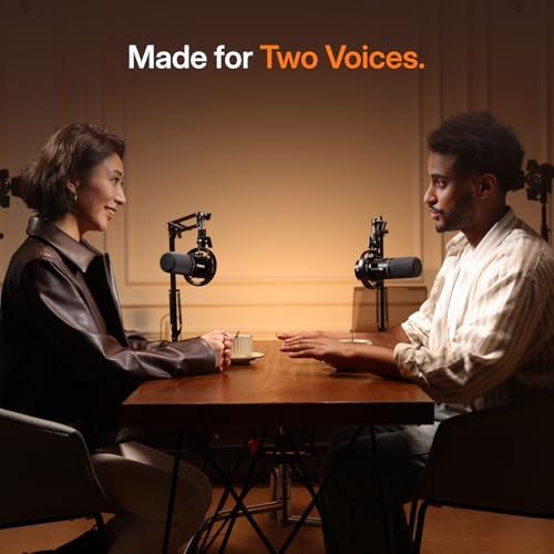 MAONO PD200W Hybrid Wireless Podcast Microphone for PC, Dynamic XLR USB Mic - color: Black