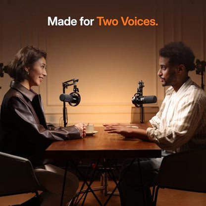 MAONO PD200W Hybrid Wireless Podcast Microphone for PC, Dynamic XLR USB Mic - color: Black
