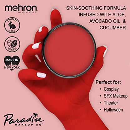 Mehron Makeup Paradise AQ - BEACH BERRY, Water-Activated Face & Body Paint - color: Beach Berry, size: 1.4 Ounce