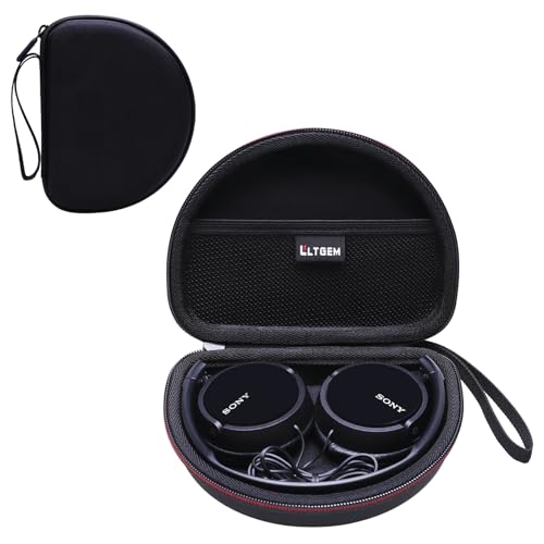 LTGEM Case Compatible with Sony MDR-ZX110 / MDRZX110AP / MDRZX110NC / MDR-ZX310AP ZX Series Wired On-Ear Headphones, Black(Case Only) - color: Black