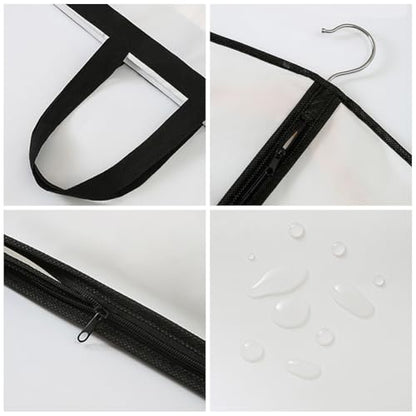 Long Dress Covers Garment Storage Bags Full Length Dress Bags Wedding Gown Storage Bag Dance Costume Carrier Dustproof Clothes Covers Bags with Zip White