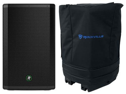 Audiosavings Bundle: (1) Mackie Thrash215 15" 1300W Powered Active DJ PA Speaker Thrash 215 Bundle with (1) Rockville Best Cover 15 15" PA Speaker Padded Slip Cover for DJ Transport (2 Items)
