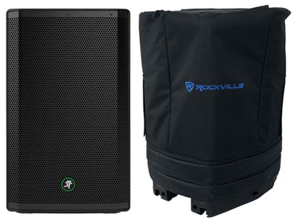 Audiosavings Bundle: (1) Mackie Thrash215 15" 1300W Powered Active DJ PA Speaker Thrash 215 Bundle with (1) Rockville Best Cover 15 15" PA Speaker Padded Slip Cover for DJ Transport (2 Items)
