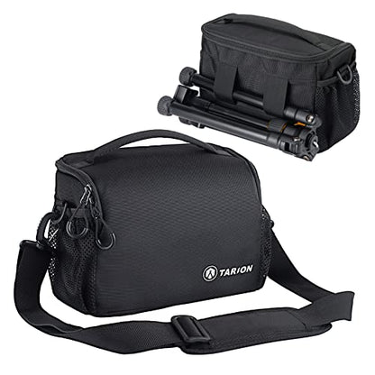 TARION Compact Camera Sling Messenger Bag for DSLR Mirrorless 4L TSB-S | Tripod Holder, Padded Shoulder Strap, Fits 1 Camera and 2 Lenses, for Street Photography Urban Travel - size: TSB-S (4 Liters)