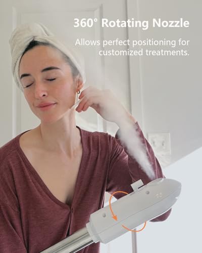 Artist hand Professional Facial Steamer with 5X LED Magnifying Lamp 2 in 1 | Esthetician Face Steamer for Facial Deep Cleansing, Facial Machine Fast Heat Moisturizing for Beauty Salon Spa Home Use - size: White Hot Only & Magnifire Lamp