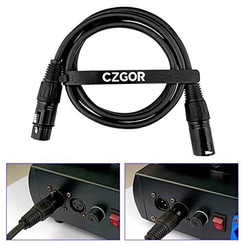 DMX Cable 3.9 ft, 6 Pack Flexible 3 Pin XLR Male Female Cable Wire - color: 3.9FT DMX Cable 6 Pack