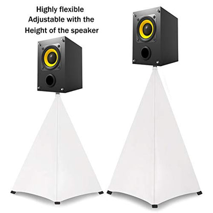 Dofilachy Speaker Stand Cover-DJ Bag with 360 Degree Cover, Speaker Tripod Scrim Cover for Speaker/Lighting with Free Travel Bag (Two Pack-white) - color: Two Pack-white