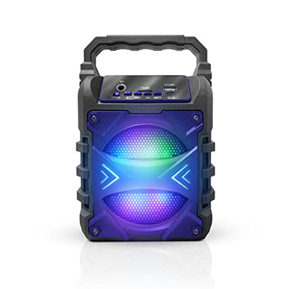 Top Tech Audio Jet-4 400W Bluetooth Speaker, 4" Woofer, Louder Volume, Crystal Clear Stereo, Rich Bass, 100ft Wireless Range, Mic Input, Portable Speaker – Blue - color: Blue