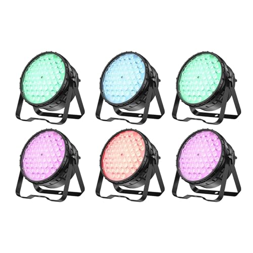 Betopper 54 * 4W LED Stage Light,4 in 1 RGBW High CRI DJ Par Lights-6 Packs | 54 * 4W CRI>90 RGBW LEDs, Auto/Sound/DMX512/Master-Slave, LPC010N PAR Light For Parties, Concerts, Theatrical, Uplighting - size: LPC010N-6