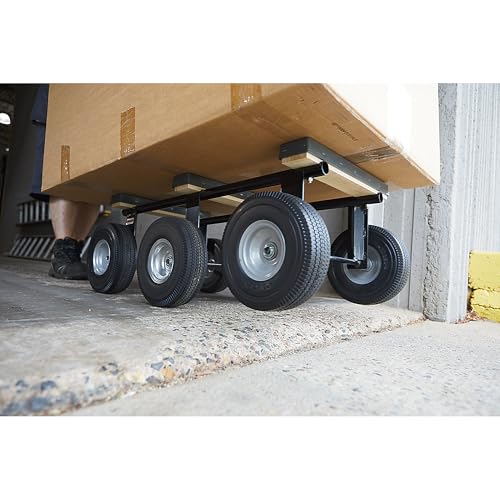Klutch 6-Wheel All-Terrain Dolly, 1,200-Lb. Capacity | Rough-surface mobility, stable load support, controlled positioning, shop/jobsite use, durable steel construction