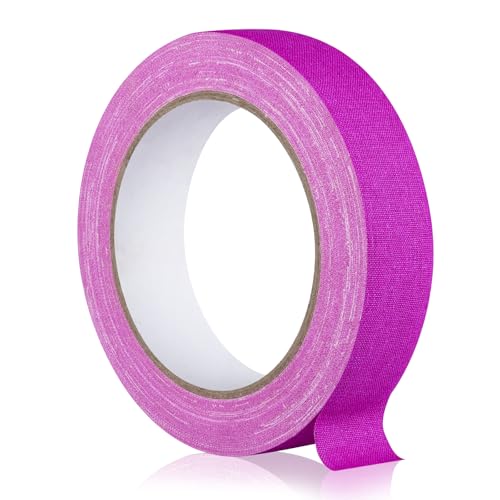 GEYYANG Purple Spike Tape, 1in x 20yd, Fluorescent Gaffers Tape | Gaffer Tape for Marking,Labeling,Residue Free,Non-Reflective - color: Purple, size: 1 Inch x 20 Yards