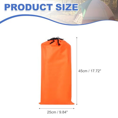 18 x 10 Inch Tripod Monopod Case Bag, Oxford Cloth Foldable Tripod Carrying Case Bag with Drawstring, Fits Speaker/Light Stand/Studio/Outdoor/Travel/Camping, Orange - size: 18x10 Inch