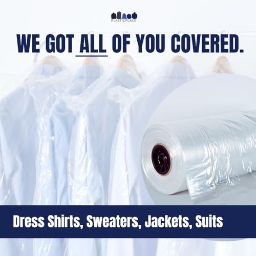Plasticplace Clear Garment Bags, Protect Clothes from Dust, Dirt, Wrinkles, & Damage, Perfect for Dresses, Dry Cleaning, Storage, & Travel - Zippered, Made in USA 240 Count, 72" X 21" X 7" - size: 21" x 7" x 72"