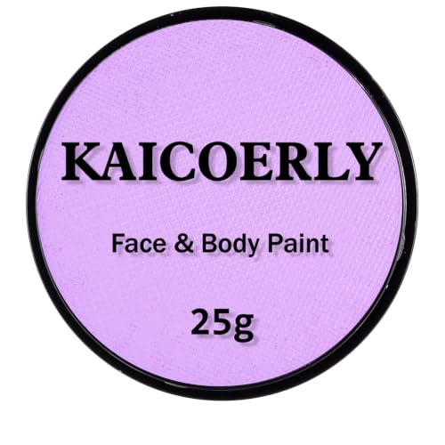 Water Based Cream Face Body Paint Palette, Halloween Makeup Paint (Purple) | Professional Water Activated Non-toxic Washable Face Paint for Adults, Halloween Carnival Cosplay, SFX Theater Makeup - color: Purple