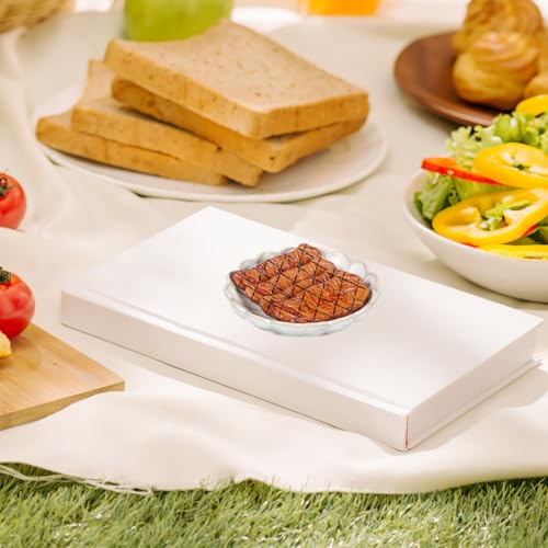 Toddmomy 4 Pcs Toy Steak for Kids Realistic Fake Cooked Roast Beef Models Mini Artificial Steak Ornaments for Play Kitchen Photography Props Home Decor 2.36X0.98X0.27In