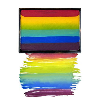 Mehron Makeup Paradise AQ Prisma Blendset - FLASH | Professional Face & Body Paint Makeup. Perfect for Easy Color Blending. Vegan, Cruelty-Free, & Made in USA. - color: Flash