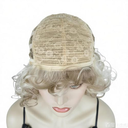 Aimole Long Curly Wigs Synthetic Blonde Highlighted Cosplay Women Wig Heat Resistant Hair (H16/613) - color: H16/613 Blonde Highlighted